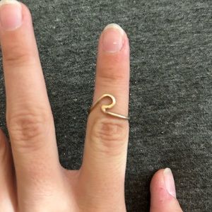 gold wave ring handmade